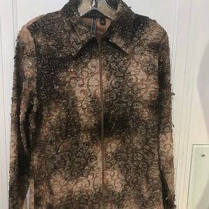 Snow-skins zip front top